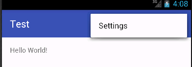 settings menu