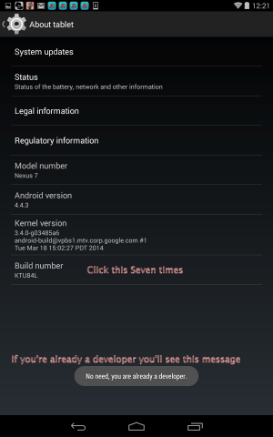 Setting up the device - step 1