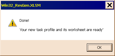 Completion Confirmation Message
