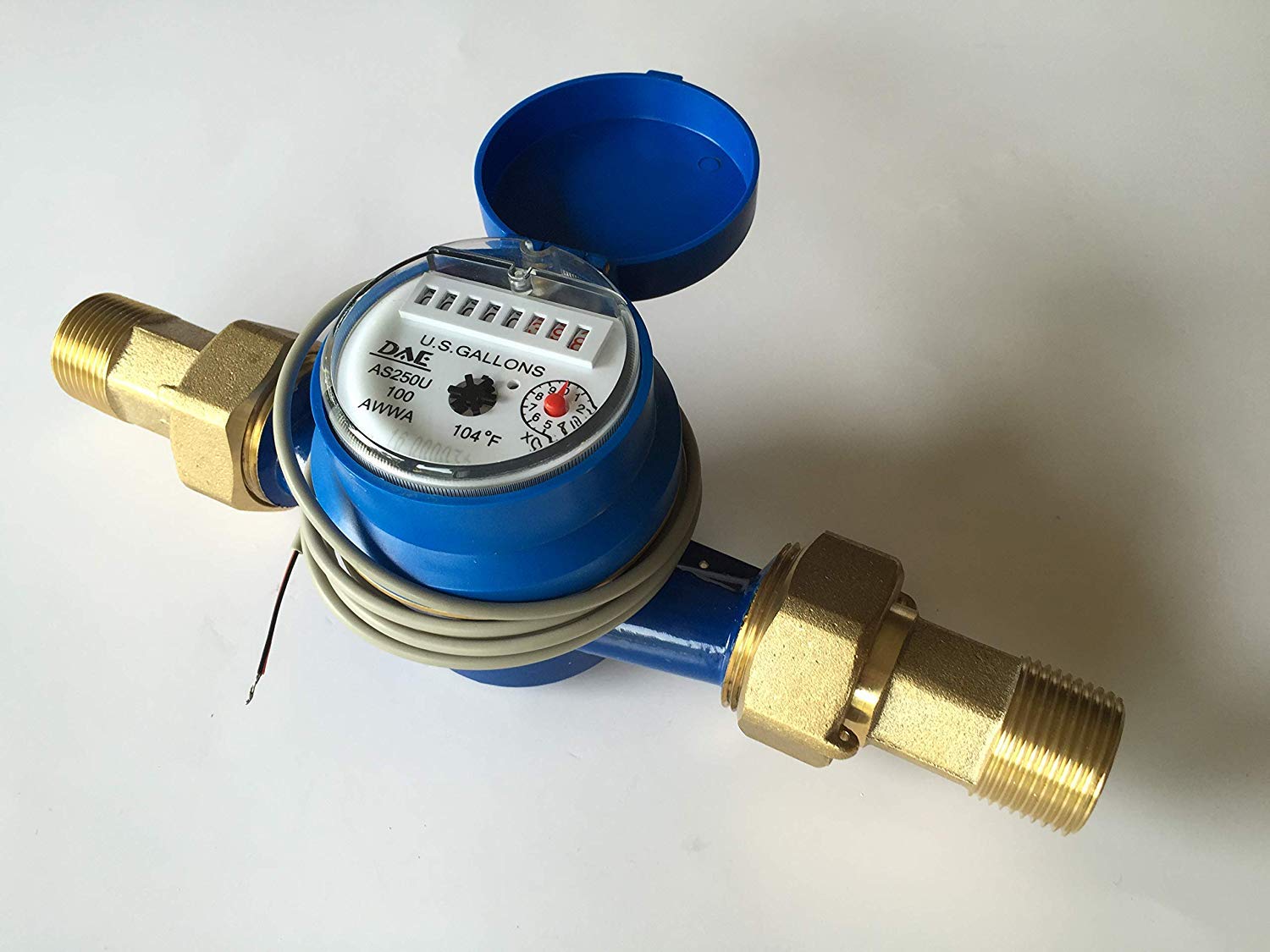 Picture of water meter with wire coming out