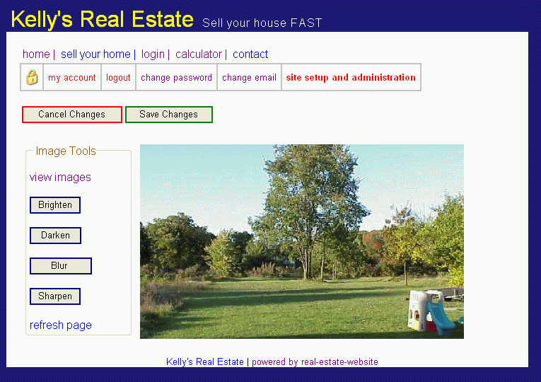 Real Estate Website Edit Images