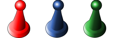 red green blue pawn