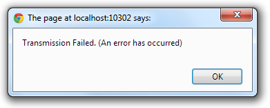 The Request from Ground Control to Major Tom failed (further inspection will reveal CORS prevented it)