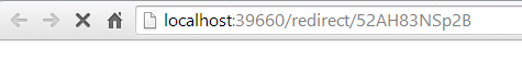Redirect page URL