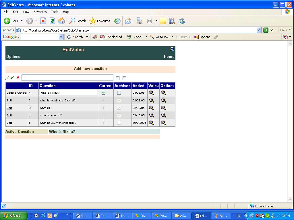 Sample screenshot