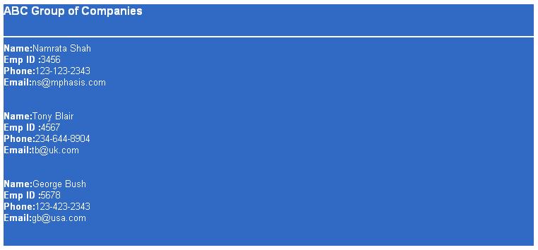 Sample screenshot