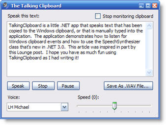 The Talking Clipboard