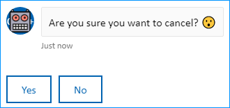 Cancel Yes/No Dialog