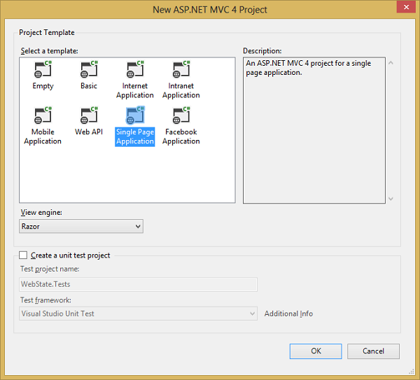 Picking ASP.NET Project