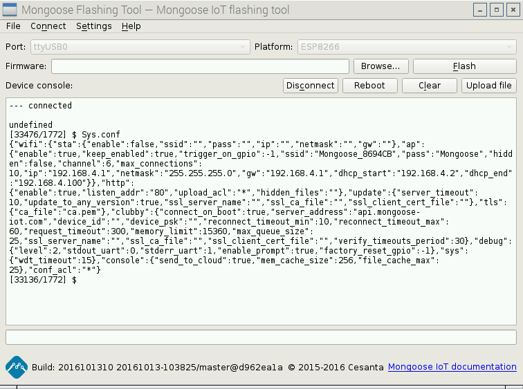 MFT - AFirst JavaScript Test Code on ESP8266
