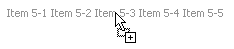 Drag image created by drawing text