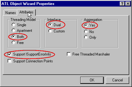 Server / ATL Object Wizard - 3