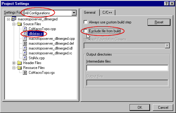Server / Project Settings - General