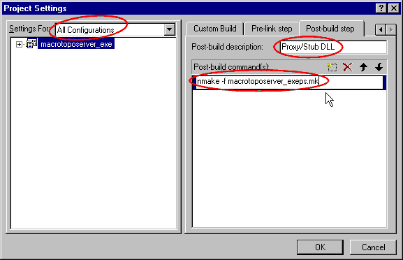 Server / Project Settings - Link