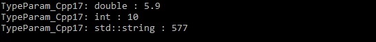 Output with 'if constexpr'