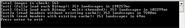 Performance improvements for 563 images, from 198257ms to 69ms.