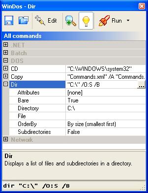 WinDos default view