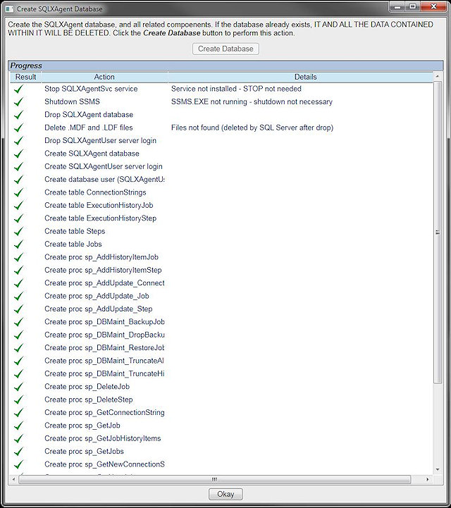 Create database form after database created
