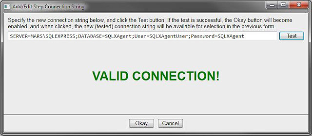 Job/Step - add new connection string