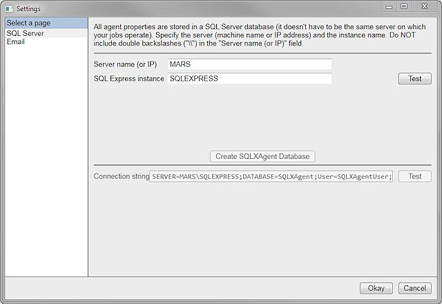 Initial Settings form