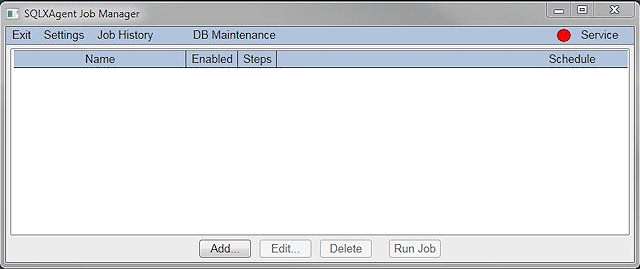 Settings form - showing invalid server and connection