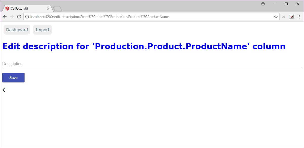 Edit Column Description