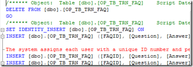 Database Publishing Wizard - Generated Script