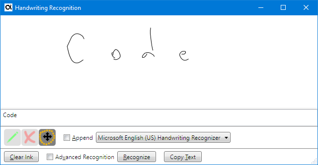 Recognized as Code