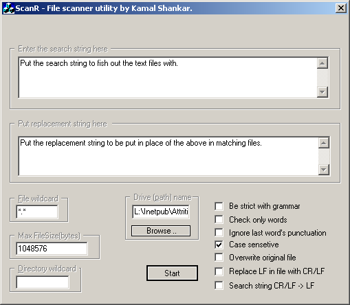 The ScanR Dialog
