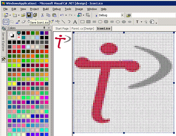 VS Icon file paste