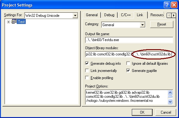 Linking in VS6