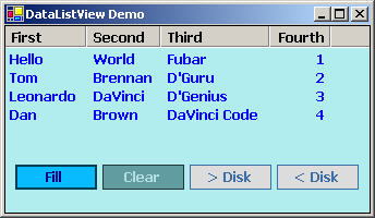 ExtendedListView bound to DataSource