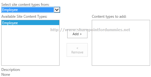Existing Content Type