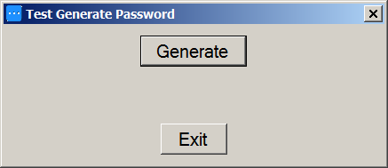 Test Generate Password
