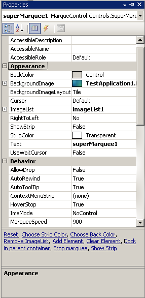 Control properties