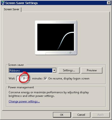 Screen Saver Settings Screen Saver Settings