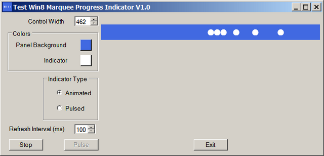 Win8 Marquee Progress Indicator Test Demonstration Win8 Marquee Progress Indicator Test Demonstration