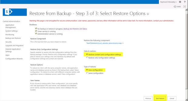 09 Restore Options
