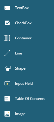 ActiveReportsJS Toolbox - Report Controls