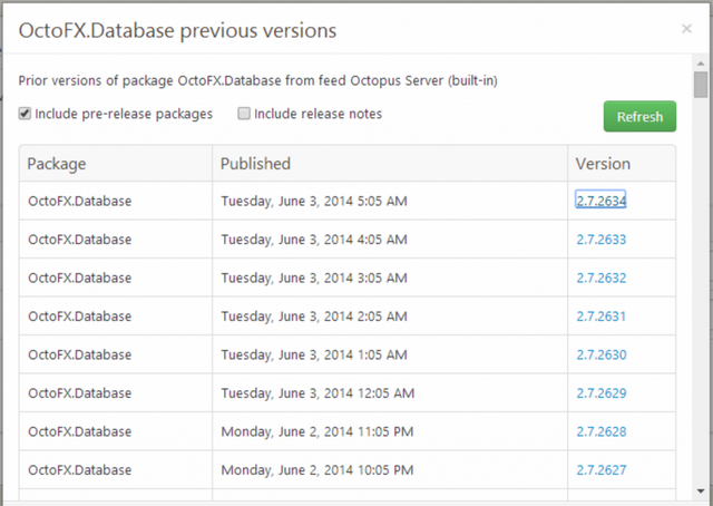 OctopusDeployCreateReleaseSearchPackages