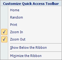 Customize Quick Access Toolbar