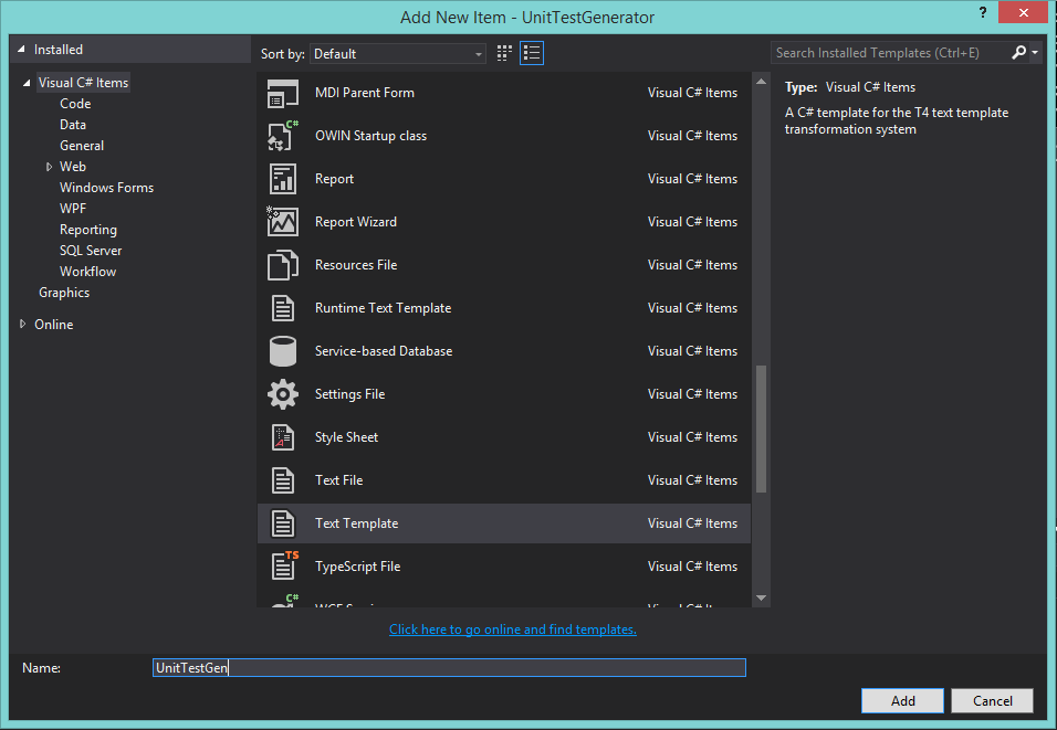 AddNewTextTemplate