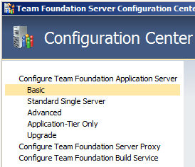 TFS Configuration Center