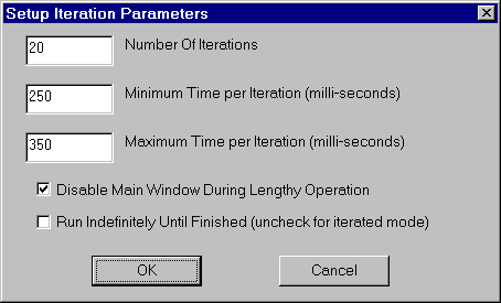 Setup Parameters For The Lengthy Operation