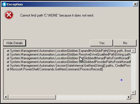 Standard Exception Dialog