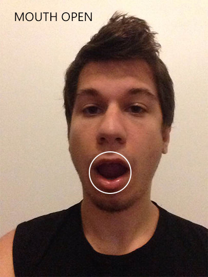 Kinect 2 mouth open