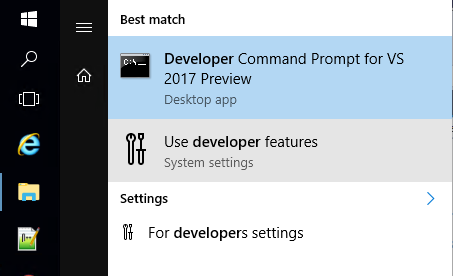 use developer settings