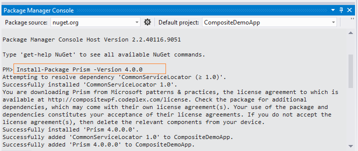 Command to Download Prism